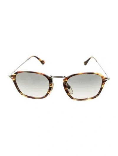 Pre-owned Persol Aviator Gradient Sunglasses In Brown