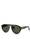 Persol Aviator Sunglasses, 56mm In Black