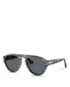 Persol Aviator Sunglasses, 56mm In Blue