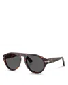 Persol Aviator Sunglasses, 56mm In Brown
