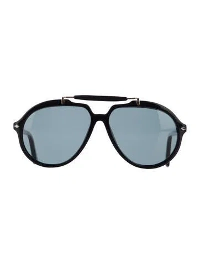 Pre-owned Persol Aviator Tinted Sunglasses In Black