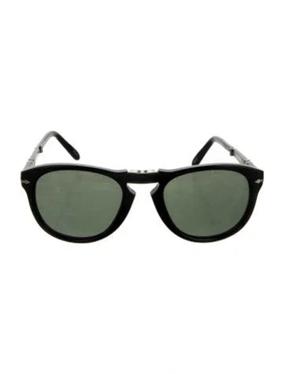 Pre-owned Persol Aviator Tinted Sunglasses In Black