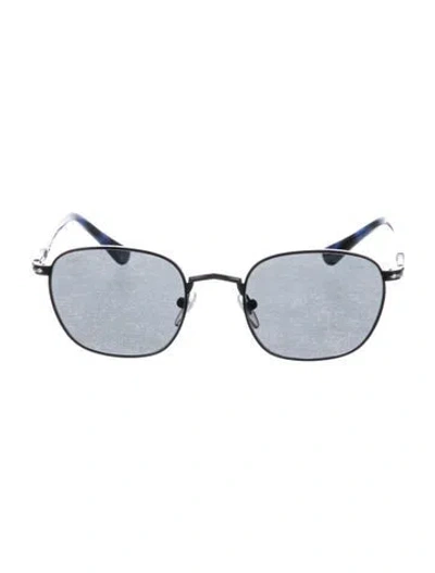 Pre-owned Persol Aviator Tinted Sunglasses In Blue