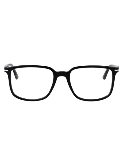 Persol Black Acetate Glasses In Brown