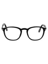 Persol Black Acetate Glasses In Animal Print