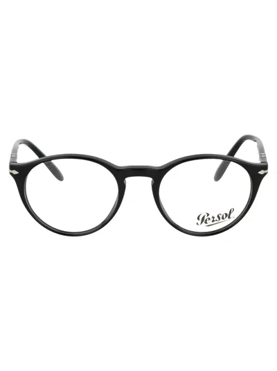 PERSOL PERSOL BLACK ACETATE GLASSES