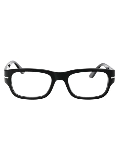 PERSOL PERSOL BLACK ACETATE OPTICAL GLASSES