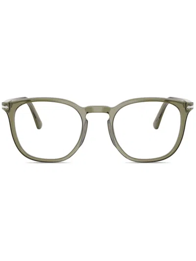 Persol Brille Mit Rundem Gestell In Grün