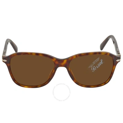 Persol Brown Square Unisex Sunglasses Po3244s 24/33 53