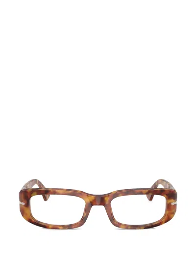 Persol Brown Tortoise Rectangle-frame Glasses