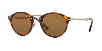Pre-owned Persol Calligrapher Edition Po 3166s Havana/crystal Brown Polarized Sunglasses