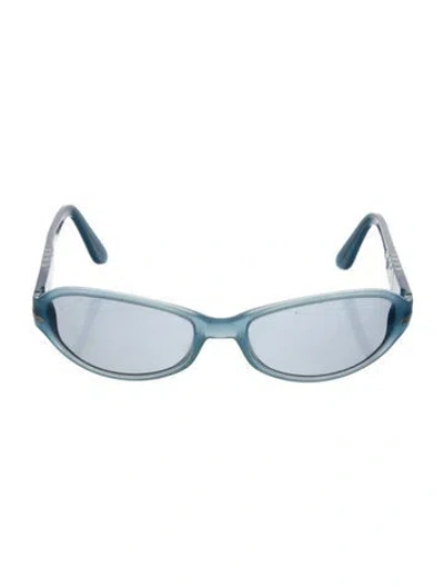 Pre-owned Persol Cat-eye Tinted Sunglasses In Blue