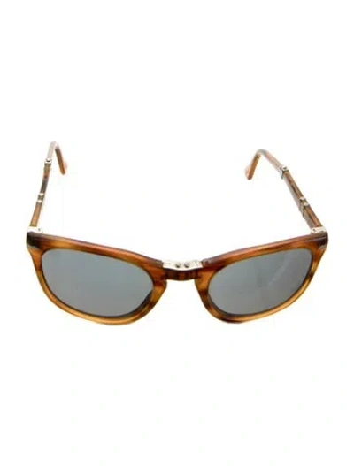 Pre-owned Persol Cat-eye Tinted Sunglasses In Brown