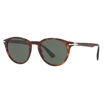 Persol Crystal Green Oval Unisex Sunglasses Po3152s 901531 49 In Brown