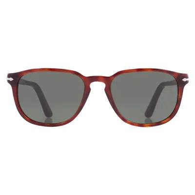 Persol Crystal Green Square Unisex Sunglasses Po3019s 24/31 52 In Brown