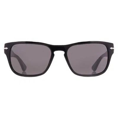 Persol Dark Grey Square Unisex Sunglasses Po3341s 95/b1 55