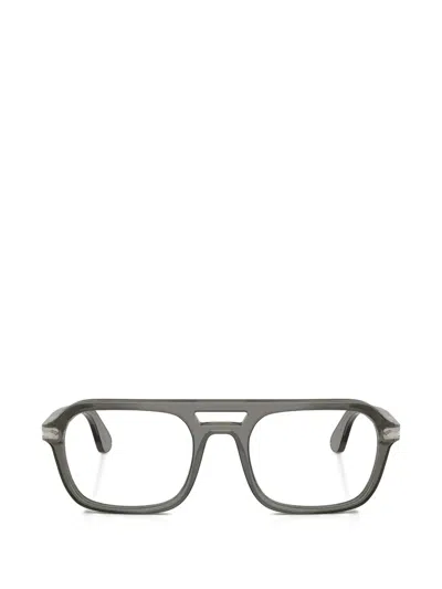 Persol Double-bridge Pilot Glasses In Black