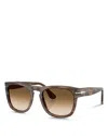 Persol Elio Square Sunglasses, 54mm In Brown