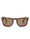 Persol Elio Tortoiseshell-effect Square-frame Sunglasses In Braun