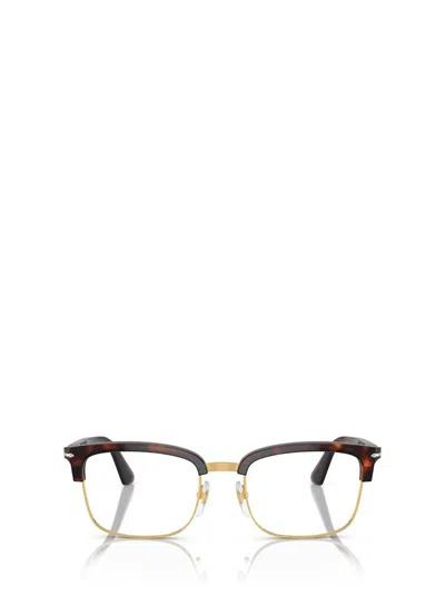 Persol Rectangular Frame Glasses In Gold