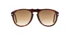 Persol Mens Brown Po0649 Pilot-frame Acetate Sunglasses In 24/51