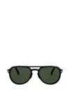Persol Womens Black Po3235s Pilot-frame Acetate Sunglasses In Black