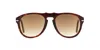 Persol Mens Brown Po0649 Pilot-frame Acetate Sunglasses In Marrone Tartarugato/marrone Sfumato