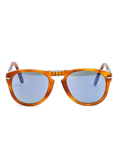 Persol Folding Round Sunglasses In Multi