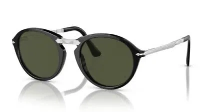 Pre-owned Persol Folding Sunglasses Po3274s 95/31 50mm Black Green