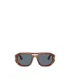 Persol Pilot Frame Sunglasses In Brown