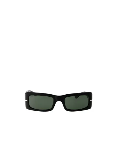 Persol Francis Rectangle Frame Sunglasses In Black