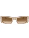 Persol Francis Rectangle-frame Sunglasses In Nude