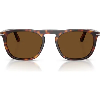 Persol Gender Inclusive Po3392s 57mm Polarized Square Sunglasses In Brown
