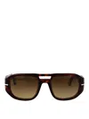 Persol Havana Light Brown Gradient Dark Brown Acetate Sunglasses In Brown