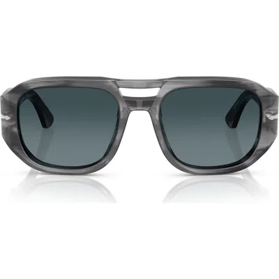 Persol Gender Inclusive Vincent 53mm Polarized Pilot Sunglasses In Blue