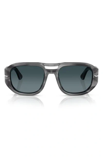 Persol Gender Inclusive Vincent 56mm Polarized Pilot Sunglasses In Gray