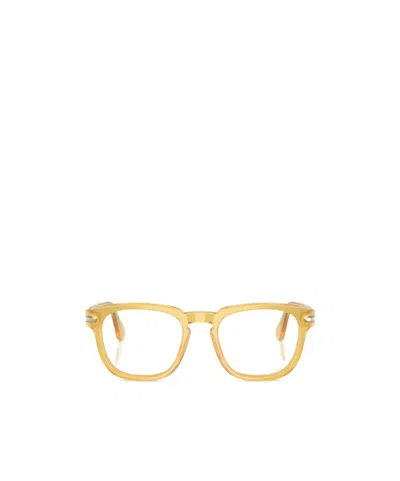 Persol Geometric Eyeglass Frames In Yellow