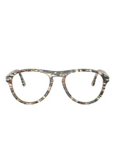 Persol Geometric-frame Glasses In Purple