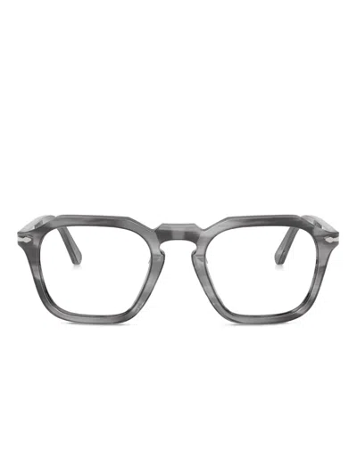 Persol Geometric-frame Glasses In Gray