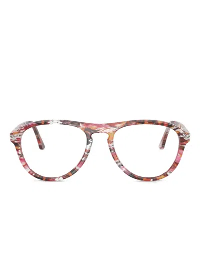 Persol Geometric-frame Glasses In Pink