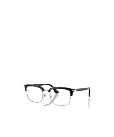 Persol Geometric Frame Plain Mirror In Black