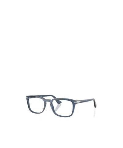 Persol Geometric Frame Plain Mirror In Blue