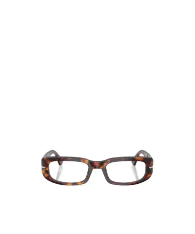 Persol Geometric Frame Plain Mirror In Brown