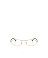 Persol Geometric Frame Plain Mirror In Gold