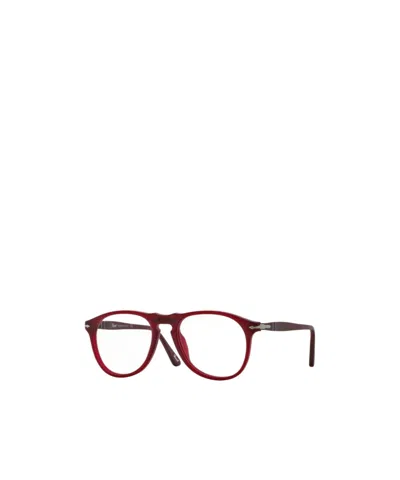 Persol Geometric Frame Plain Mirror In Burgundy