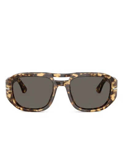 Persol Geometric-frame Sunglasses In Brown