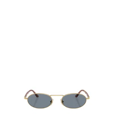 Persol Geometric Frame Sunglasses In Gold