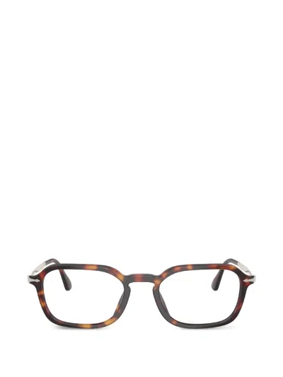 Persol Geometric Frames Glasses In Brown