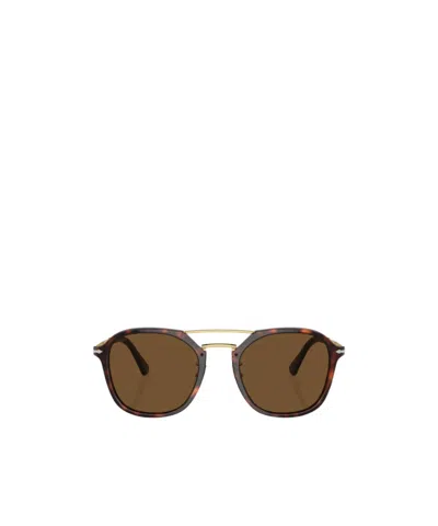 Persol Geometric Sunglasses In Brown