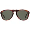 Persol Green Pilot Men's Sunglasses Po0649 24/31 54 In Brown